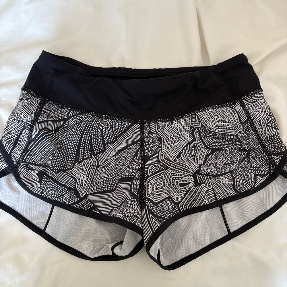 Lululemon Athletica Black and White Athletic Shorts